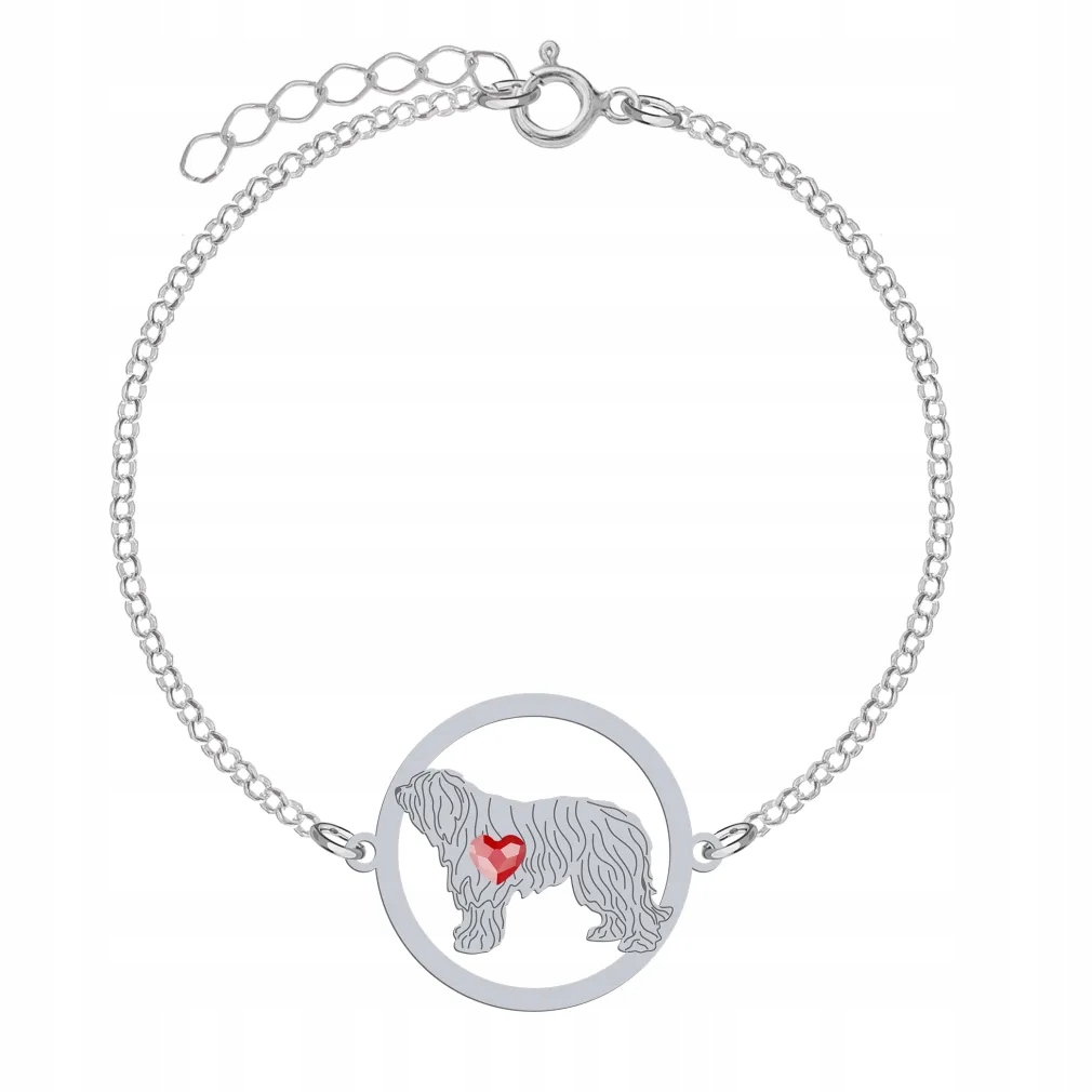 Stříbrný náramek s jihoruským ovčákem Užak 925 Dárek Gravírování