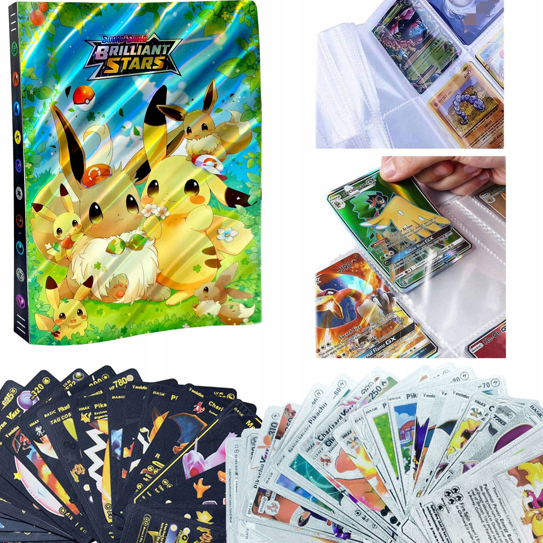 

Karty Pokemon Zestaw 60SZT Kolekcjonerskie Album