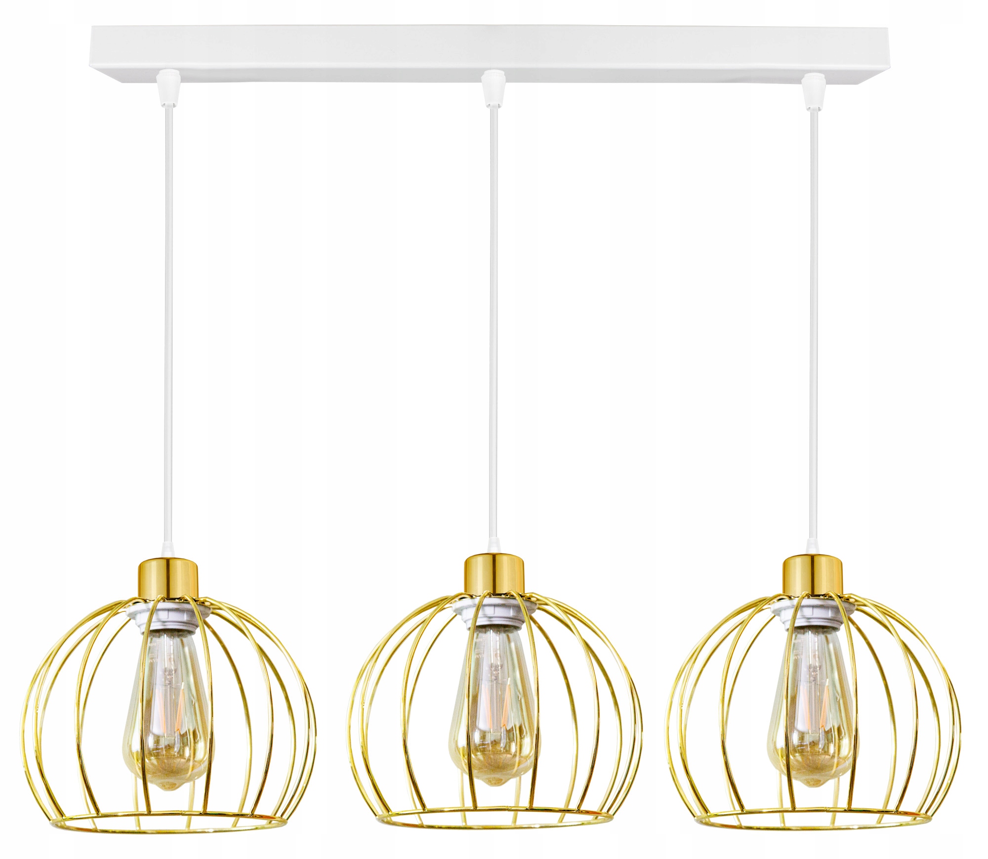 

Lampa Wisząca Sufitowa Żyrandol Złota Loft Led