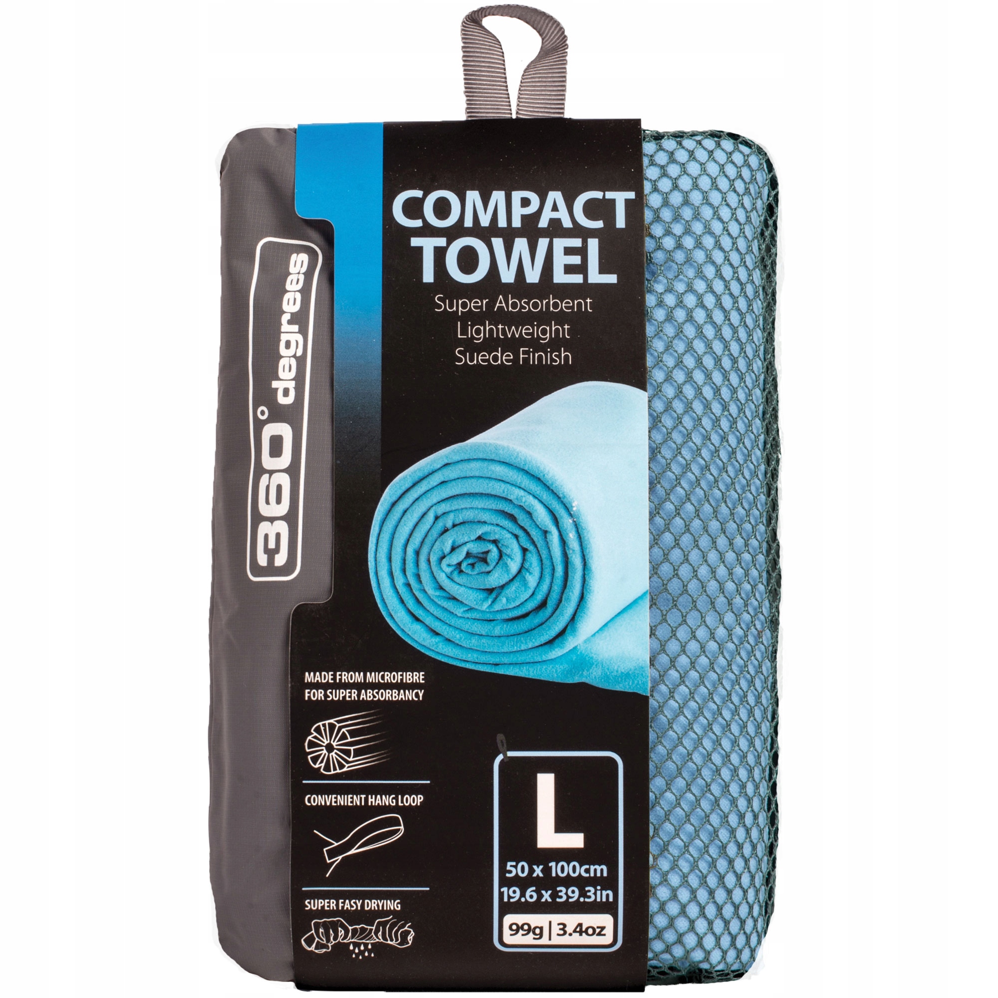 Полотенце Compact Microfibre Towel - 360 Компакттт / Blu