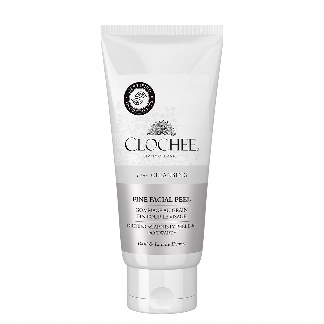 Jemný jemně zrnitý peeling na obličej Clochee s bazalkou 100 ml