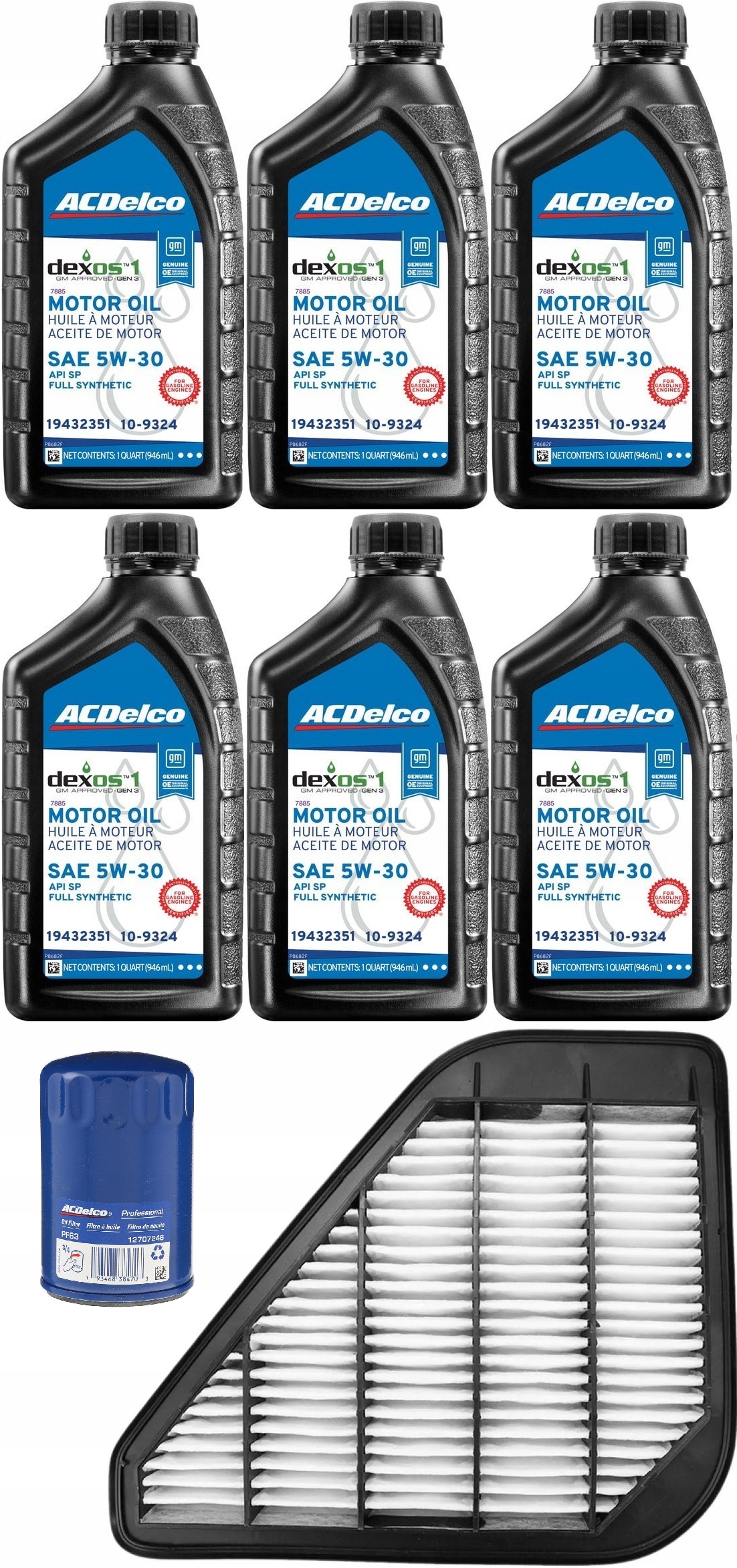 Acdelco 5W30 Filtry Chevrolet Traverse 3.6 11-17