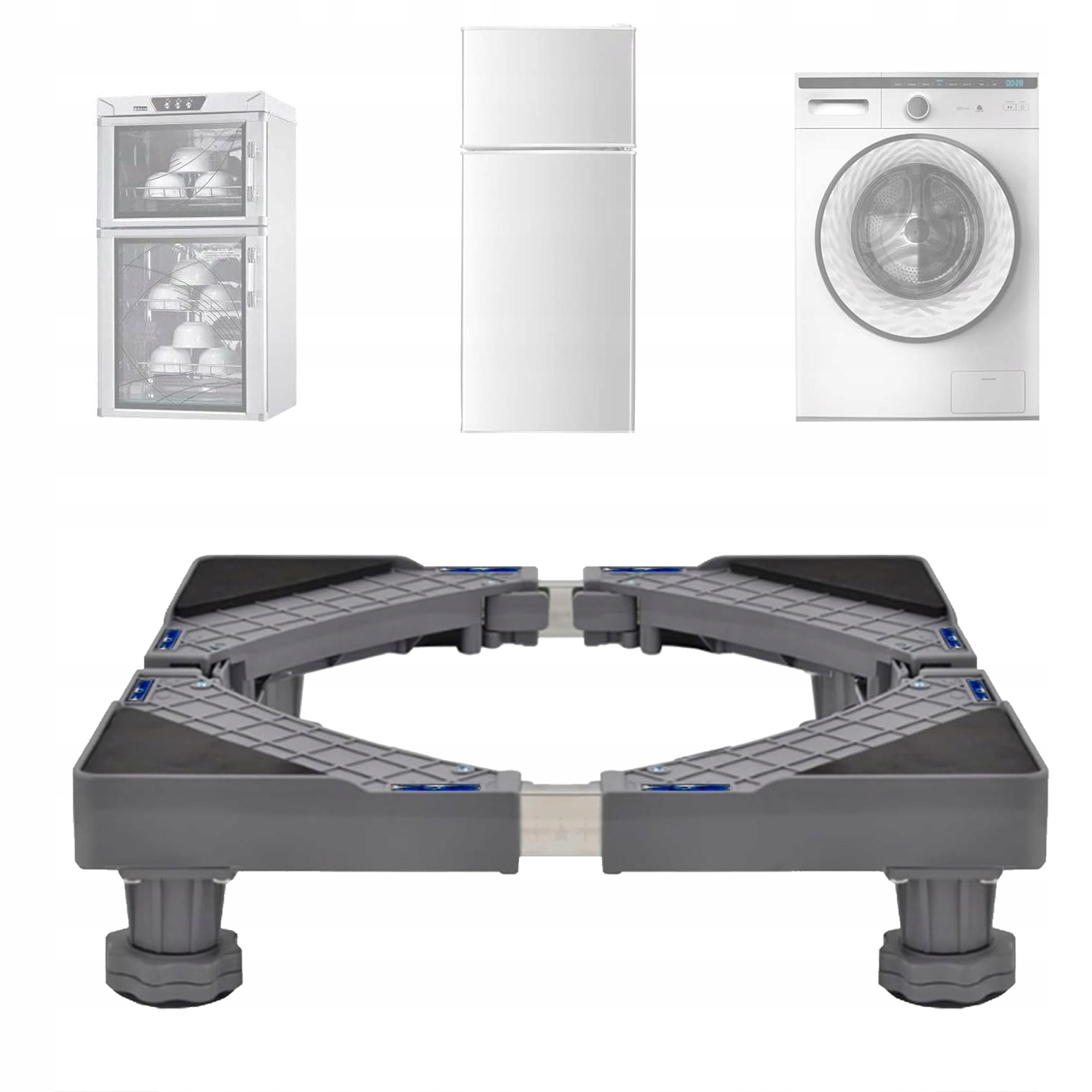 Regulowana podstawa pod pralkę, lodówkę Antywibracyjna Obciążenie 200 kg