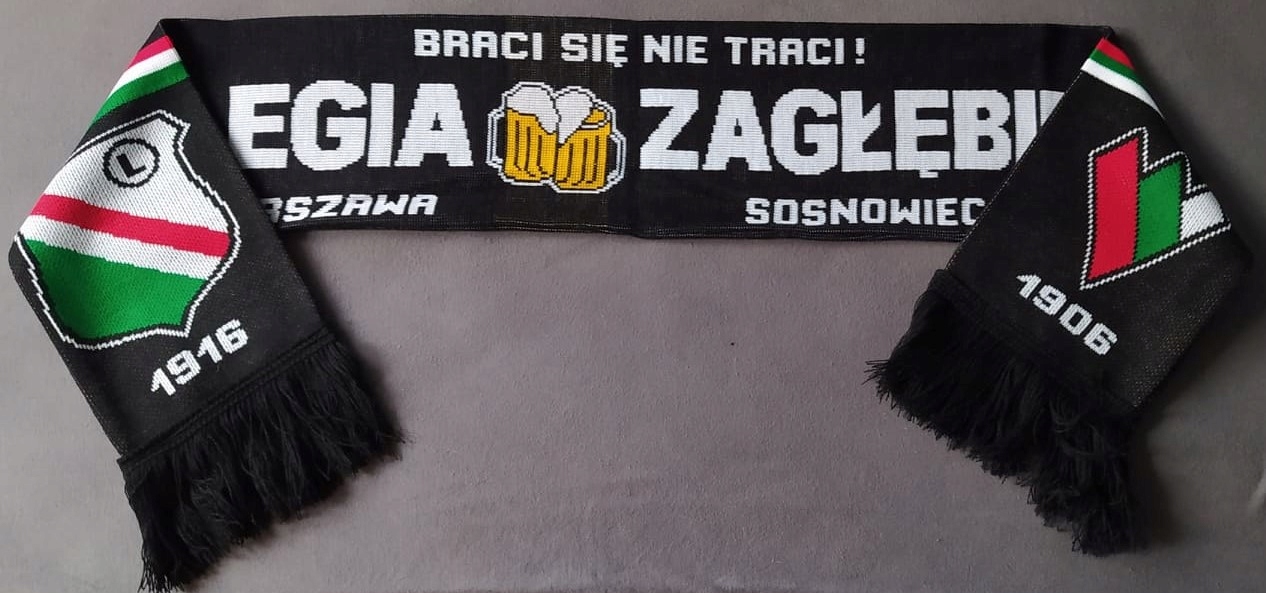 Szalik LEGIA WARSZAWA - ZAGŁĘBIE SOSNOWIEC braci..