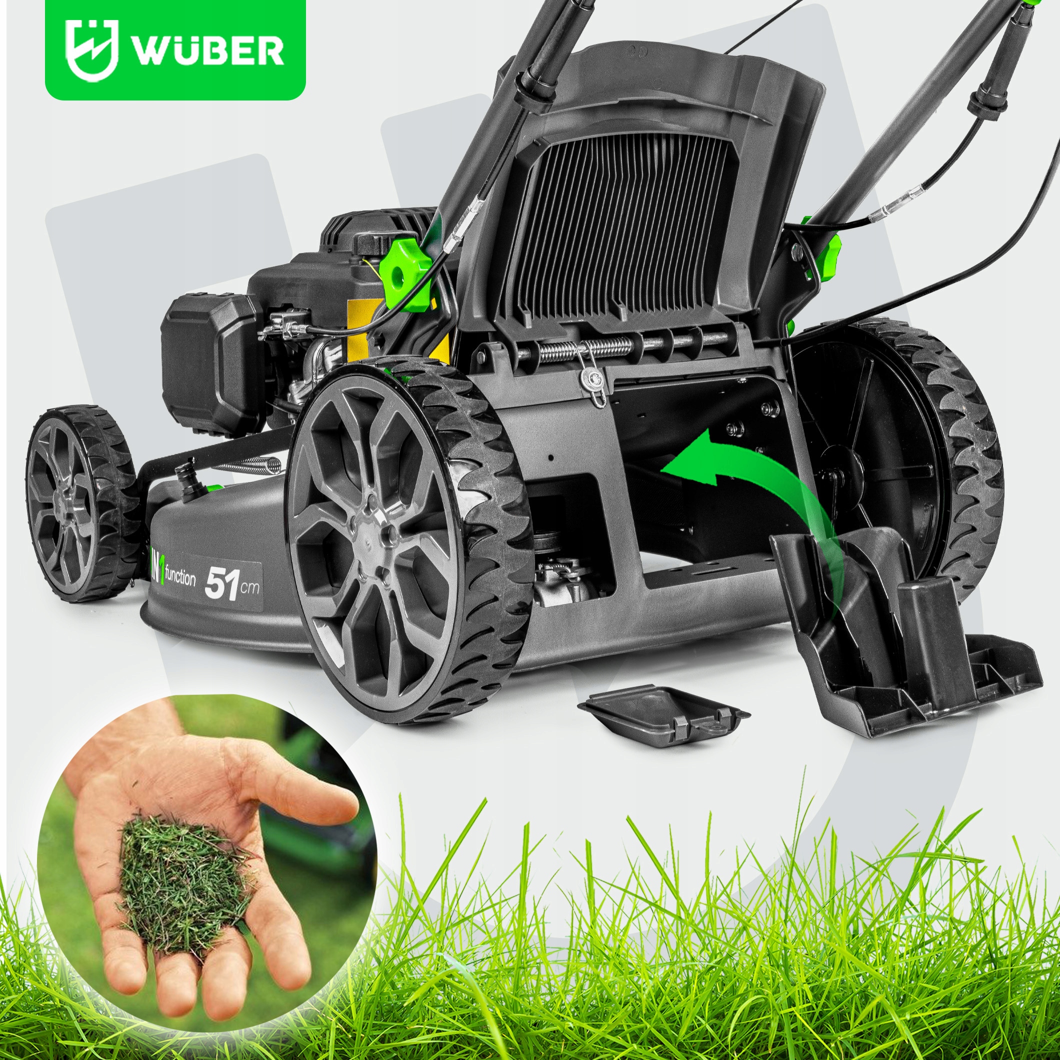 KOSIARKA SPALINOWA DO TRAWY Z NAPĘDEM MOCNA SILNIK LONCIN NAPĘD WUBER +OLEJ Pojemność silnika 196 cm³