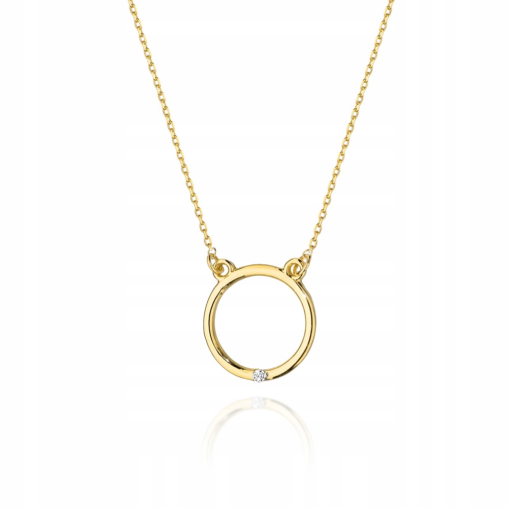 

Złoty naszyjnik celebrytka z brylantami diamentami