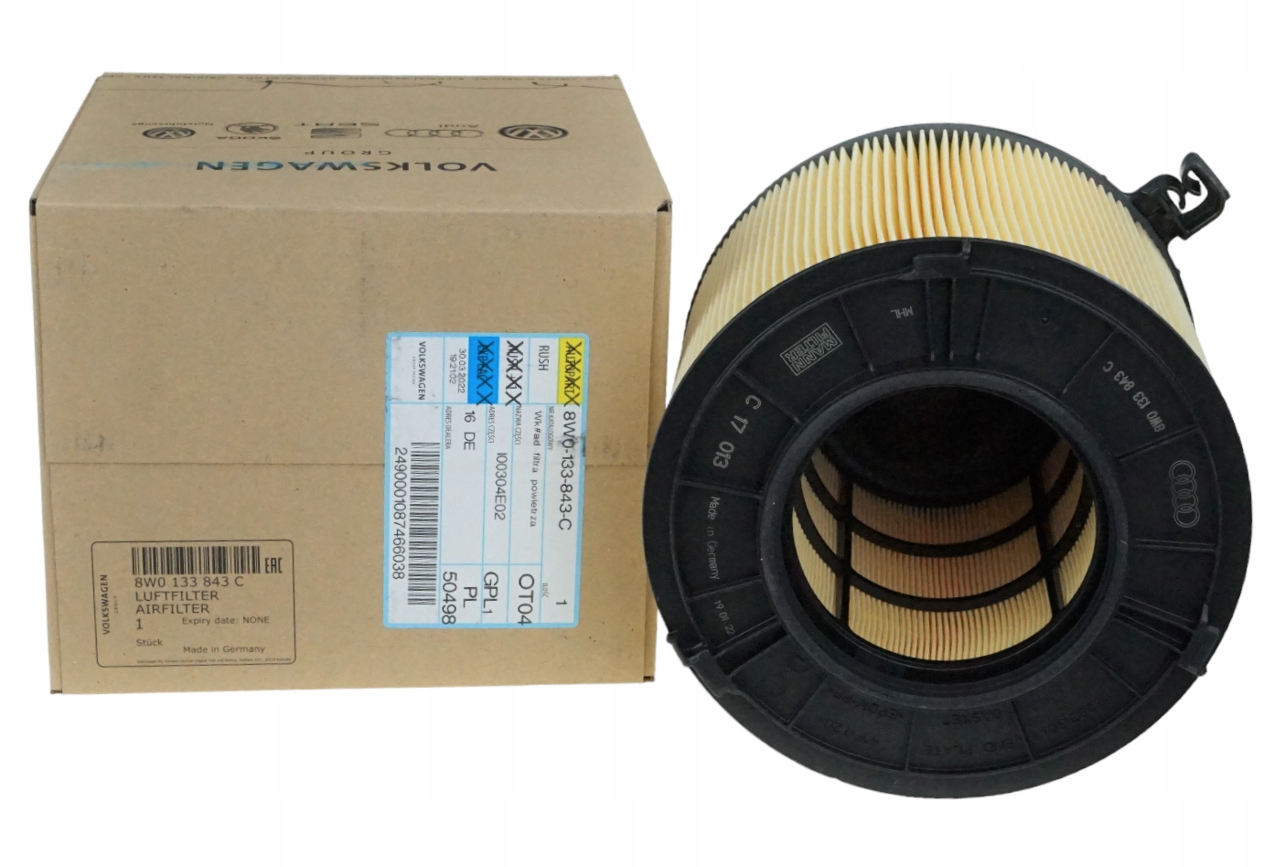 8W0 133 - Воздушный фильтр AUDI A4 B9 A5 F5 Q5 FY 2.0 TFSI OE