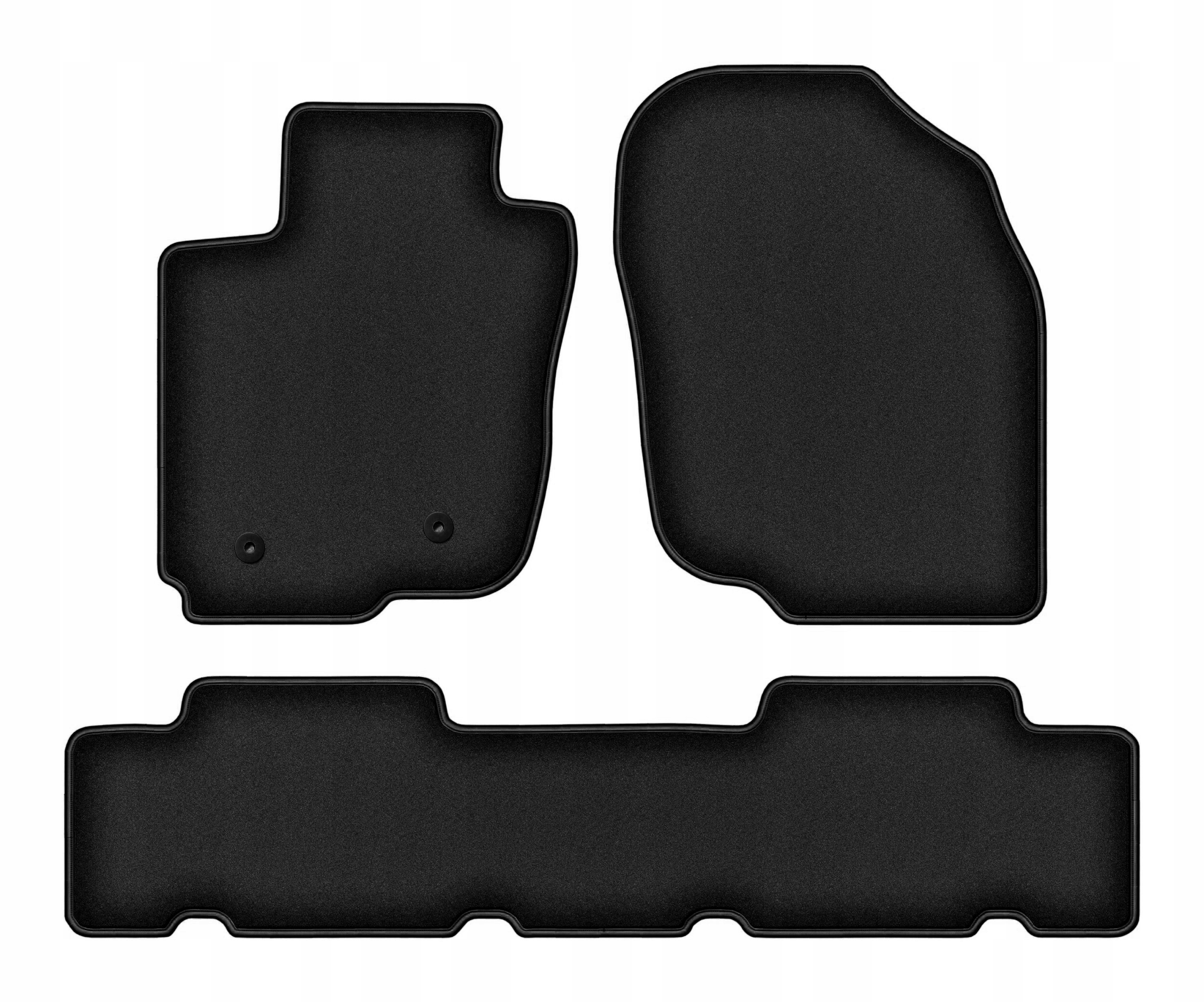 Velúrové koberčeky pre Toyota RAV4 III 2006-2013 komplet Durban čierne 3 ks