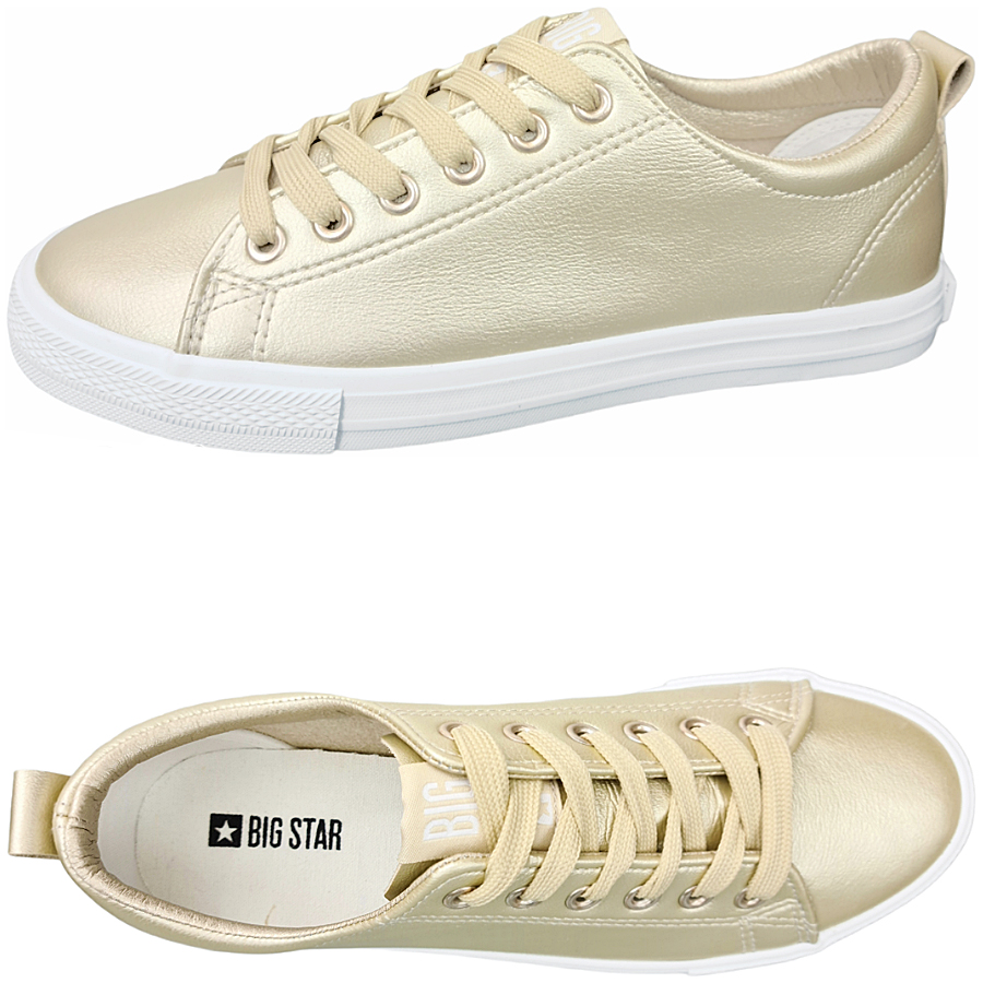 

Trampki Big Star ekoskóra złote buty HH274144 37