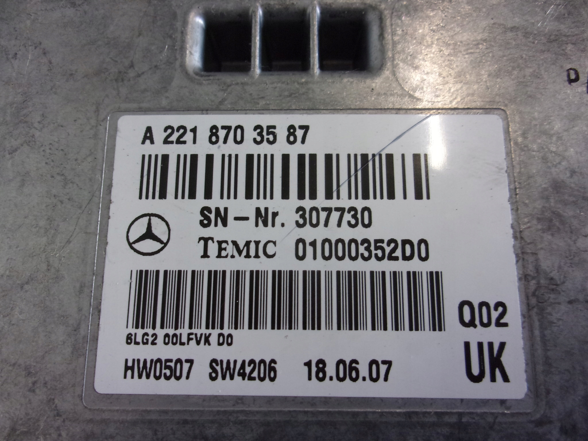 MERCEDES CL 500 CL 216 module control unit A2218703587