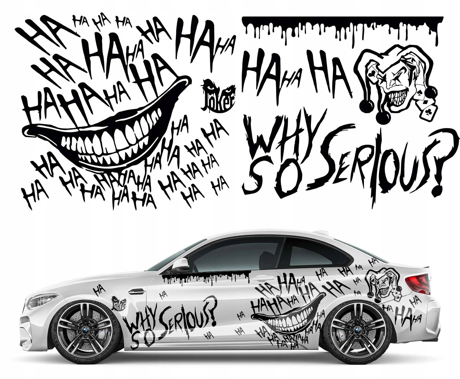 

Naklejki na Auto Motyw Joker Ha Ha Ha 93x420cm