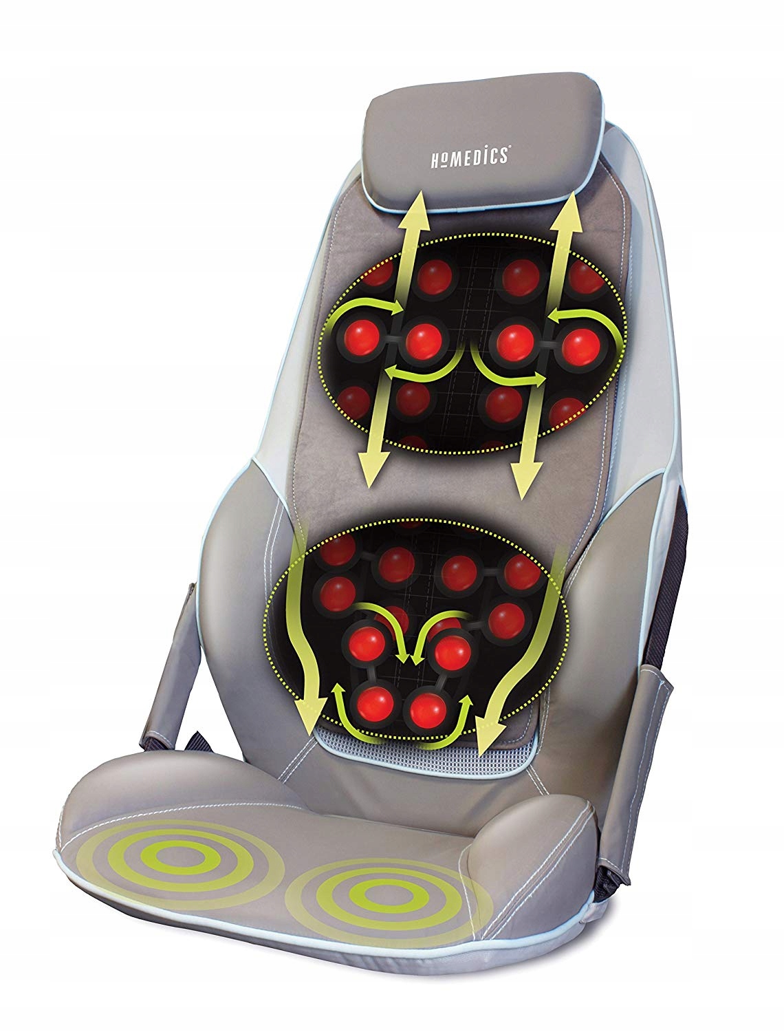 Mata Masująca Shiatsu Homedics CBS-1000 Szara 45W 12 Programów Do Pleców