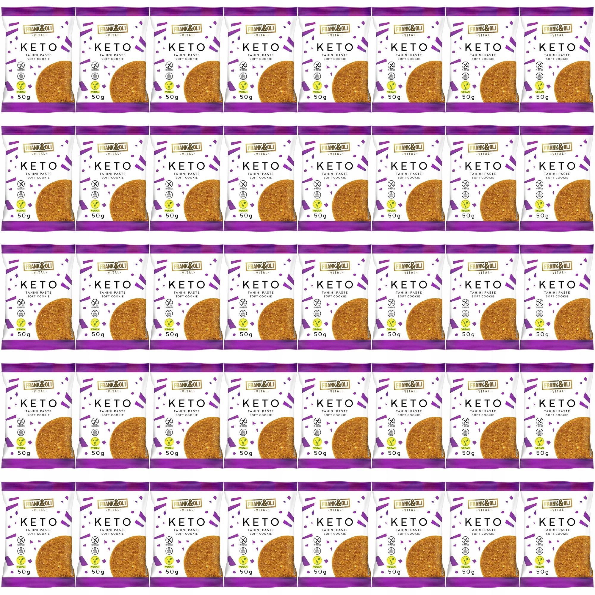 Zestaw ciasteczek Frank&Oli Ciasteczko Keto Tahini 50 g 40 szt.