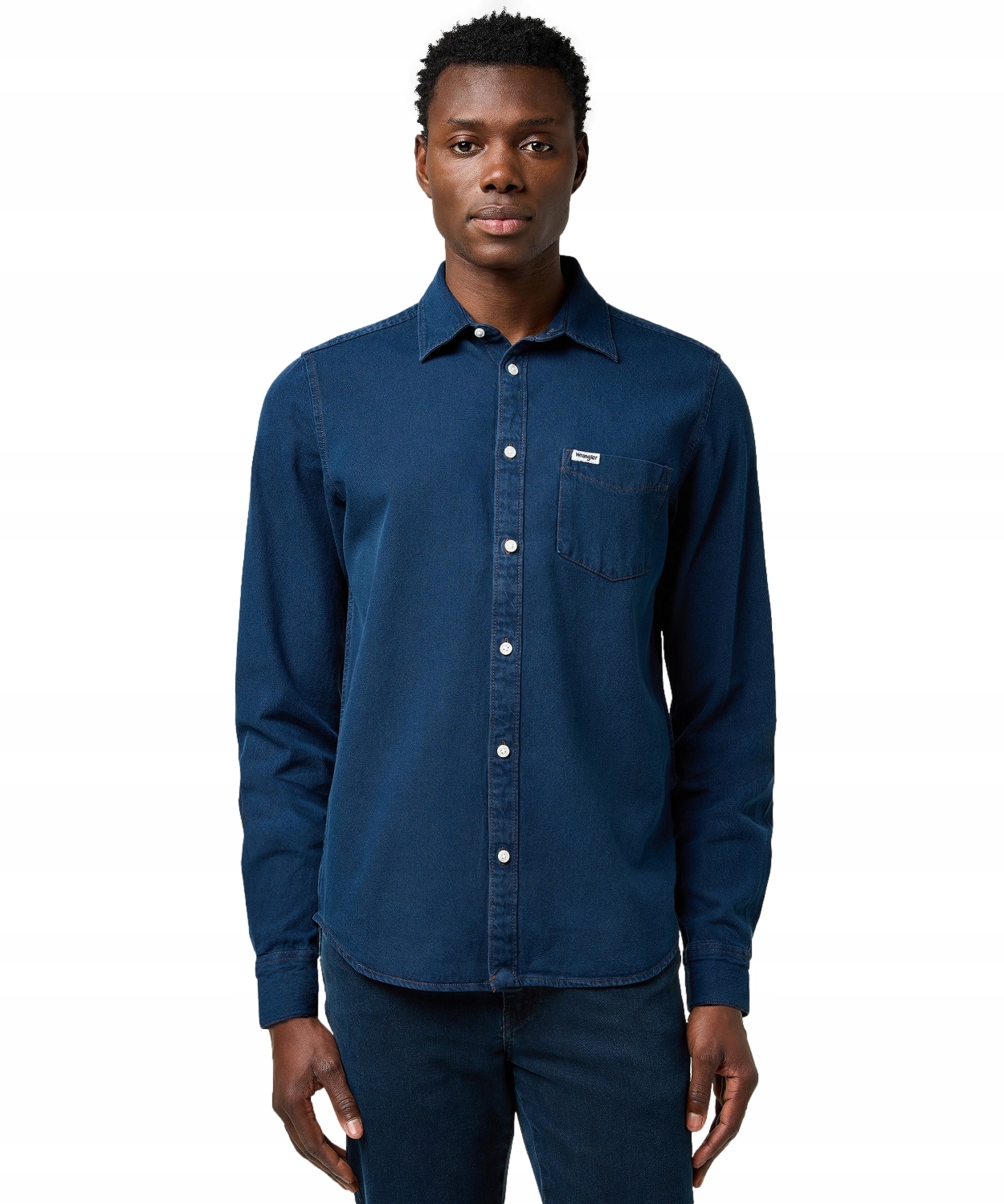 Košile Wrangler 1 Pkt Shirt 112371548 Blue Oxide M