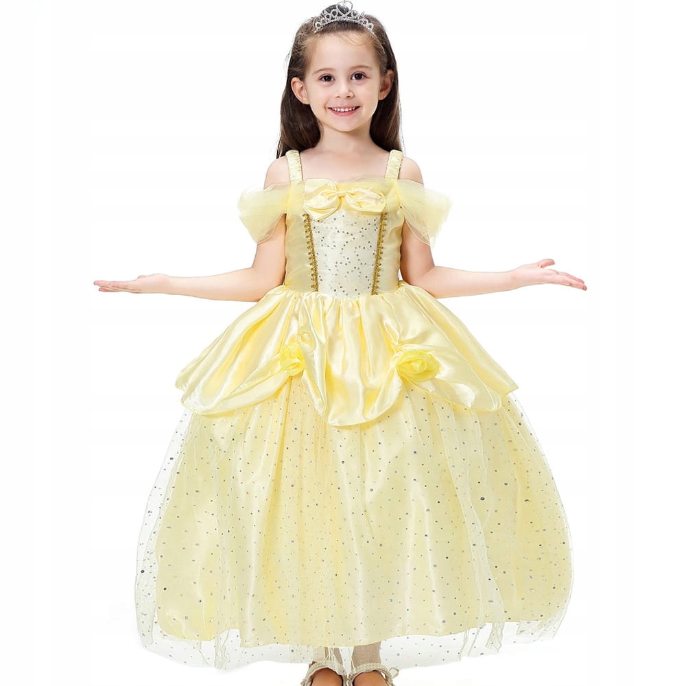 Strój Księżniczka Bella Królewna Piękna i Bestia Akcesoria 110/116 Stan opakowania oryginalne