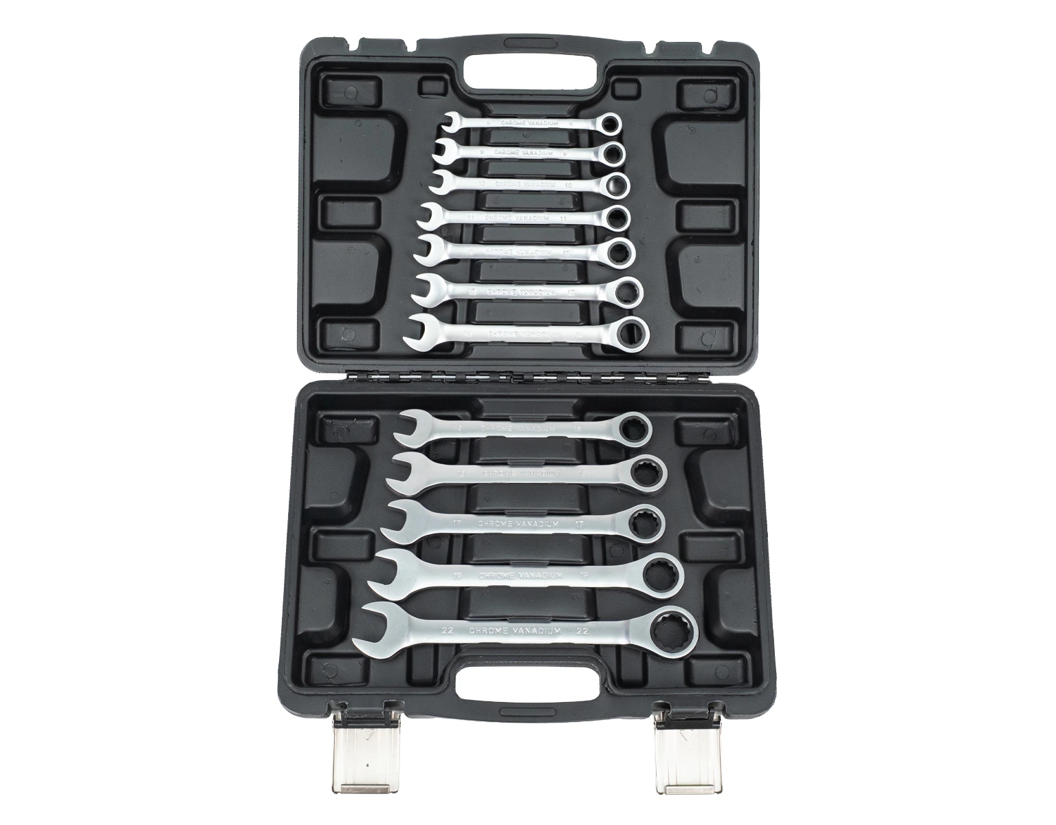 Matabro MB-WRE01, Sada očkoplochých ráčnových klíčů 8-22 mm 12 ks