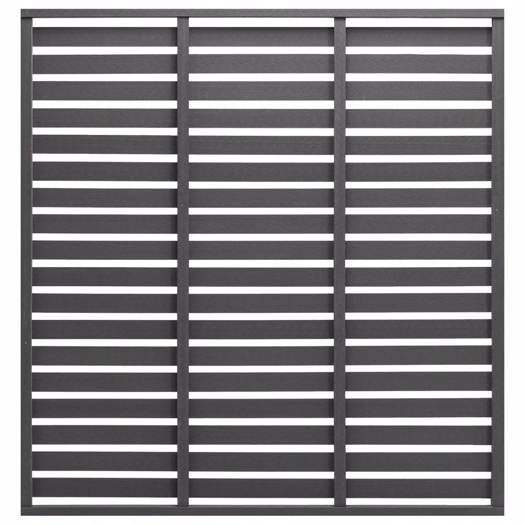 Plotový panel z Wpc kompozitu, šedý, 180 x 180 cm