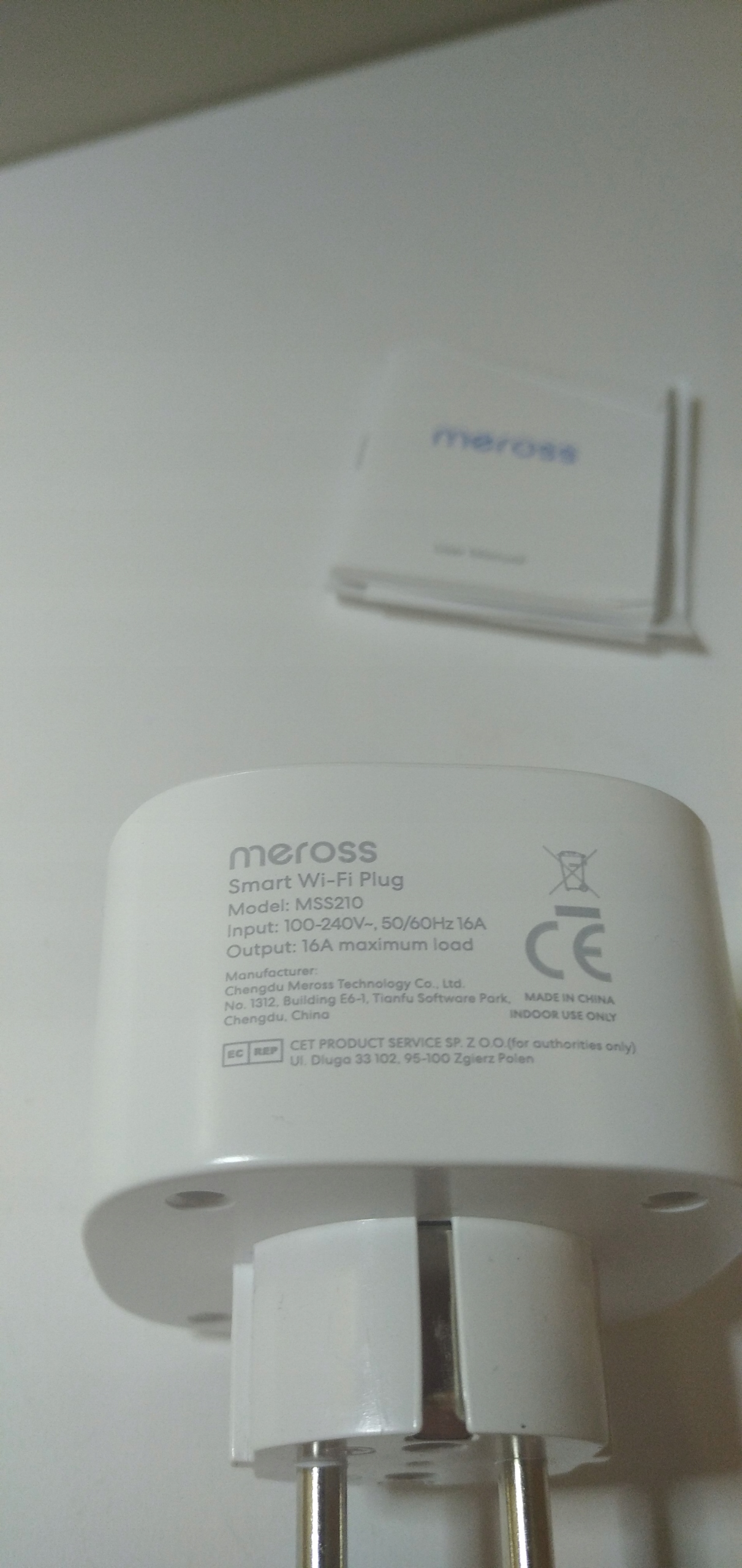100AS Meross Inteligentne gniazdko MSS210EU Seria MSS
