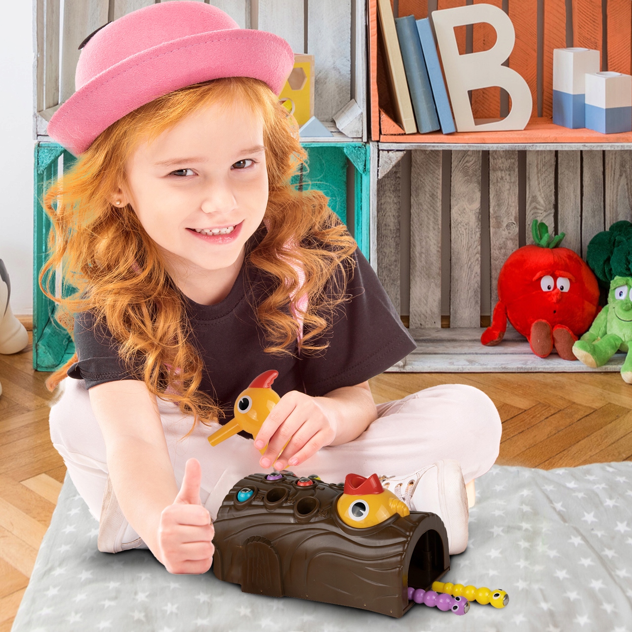 DZIĘCIOŁ I ROBACZKI GRA ZRĘCZNOŚCIOWA MAGNETYCZNA DLA DZIECI CAŁEJ RODZINY Kod producenta 109418