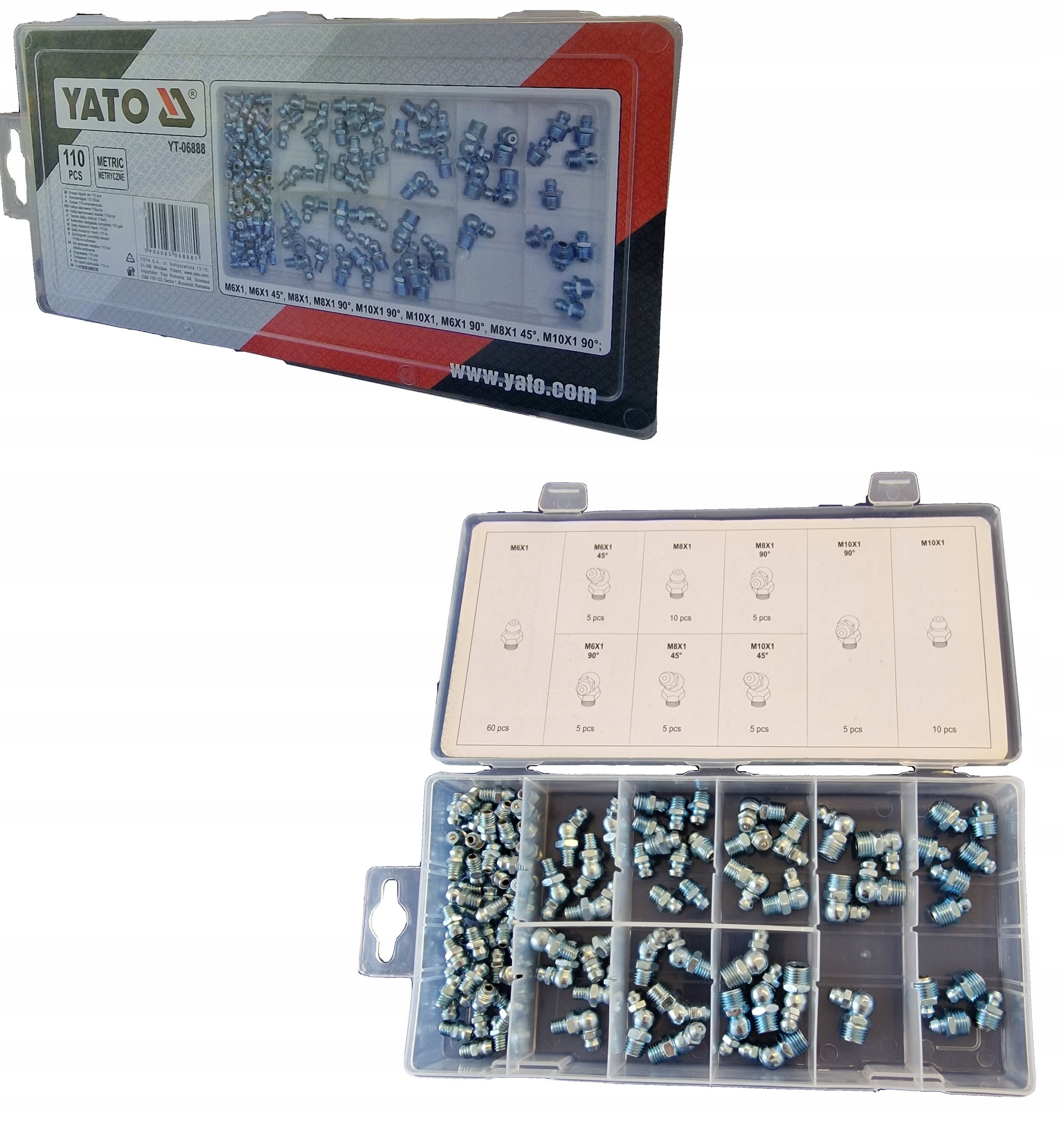 

Zestaw smarowniczek kalamitek Yato 110 Szt
