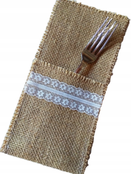 

Etui na sztućce ,eko ozdoba stołu, jutowe