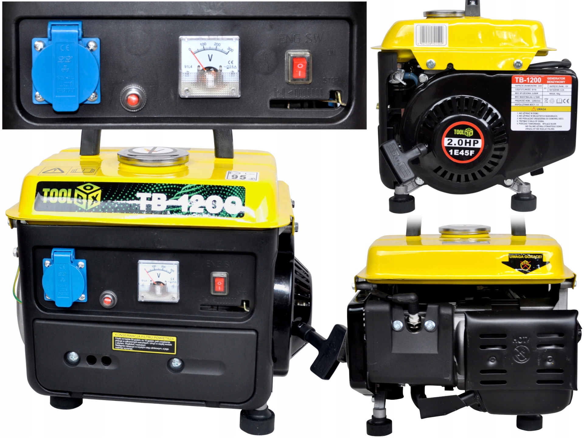 

Agregat Prądotwórczy 2HP Generator Przenośny 230V