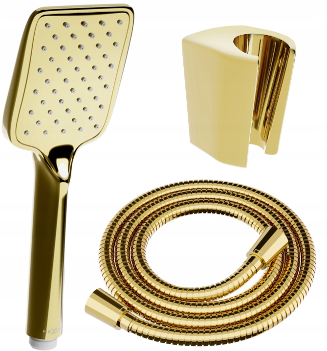 MEXEN ZESTAW PRYSZNICOWY SŁUCHAWKA R-62 WĄŻ ZŁOTY