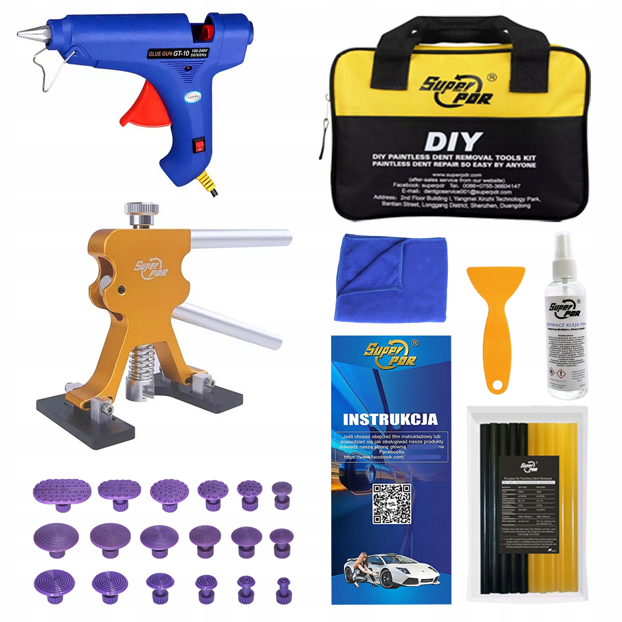 Sada Pdr Odstraňování promáčklin Vytahování promáčklin karosérie Pdr