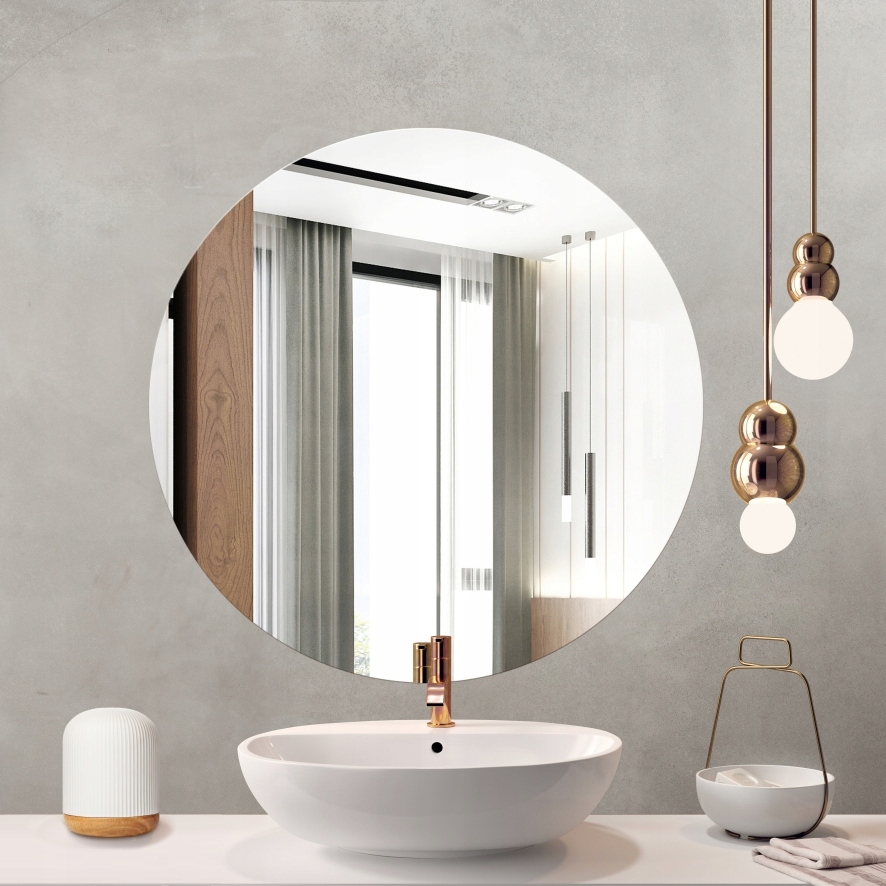 Okrúhle brúsené zrkadlo 80 cm
