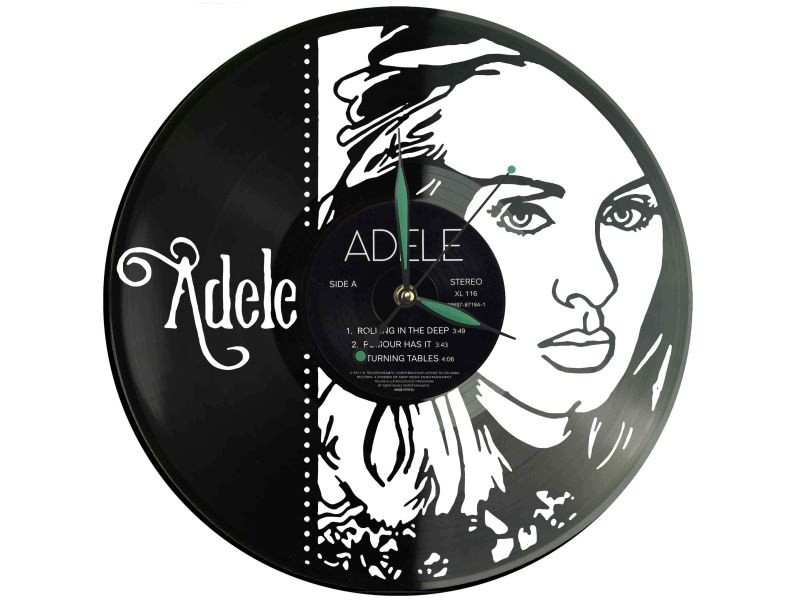 Adele Dárek Originální dekorace do domu Hodiny z vinylové desky