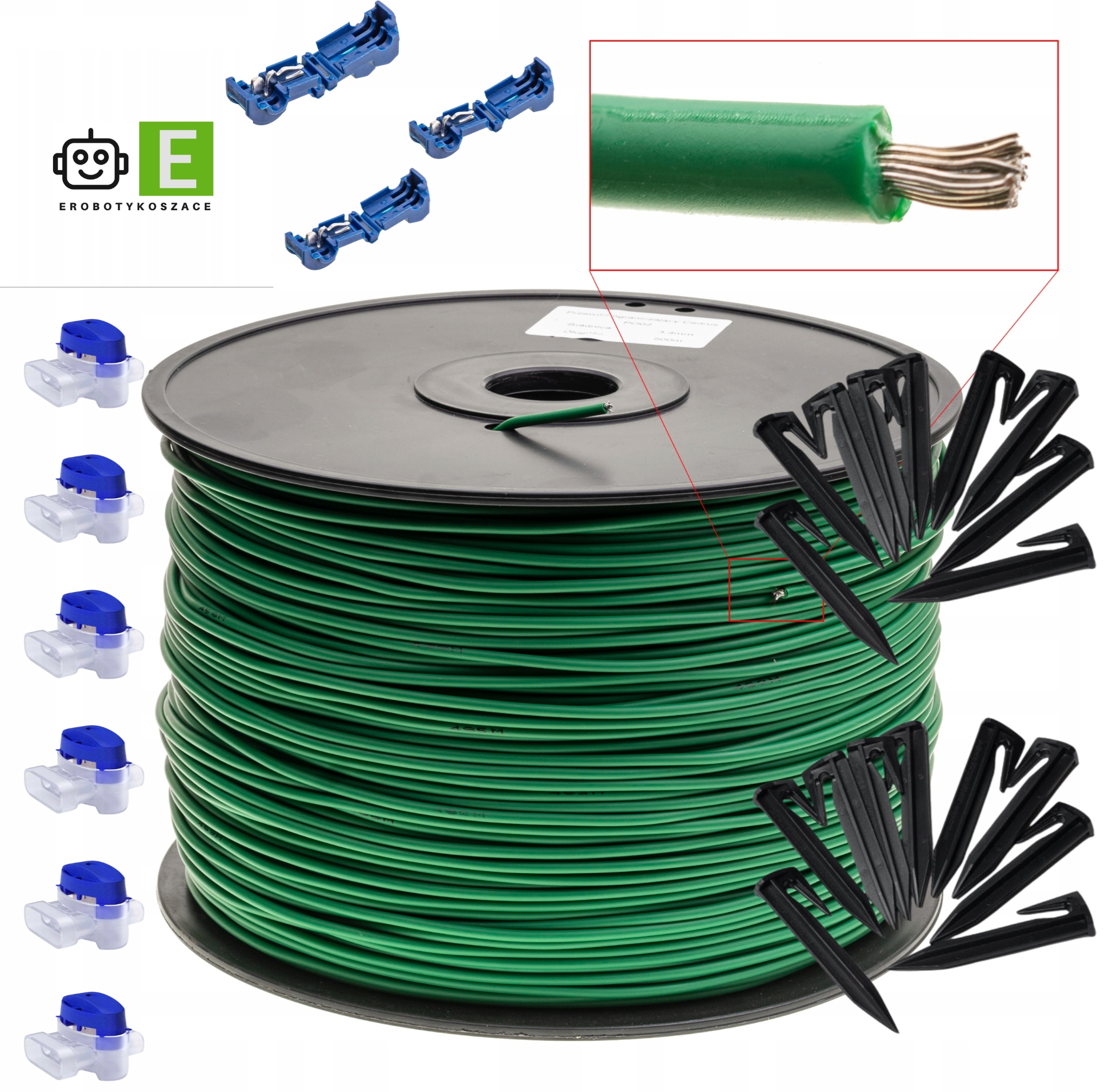 Zestaw instalacyjny robota kosiarki automatycznej kabel przewód 500m 3.4mm