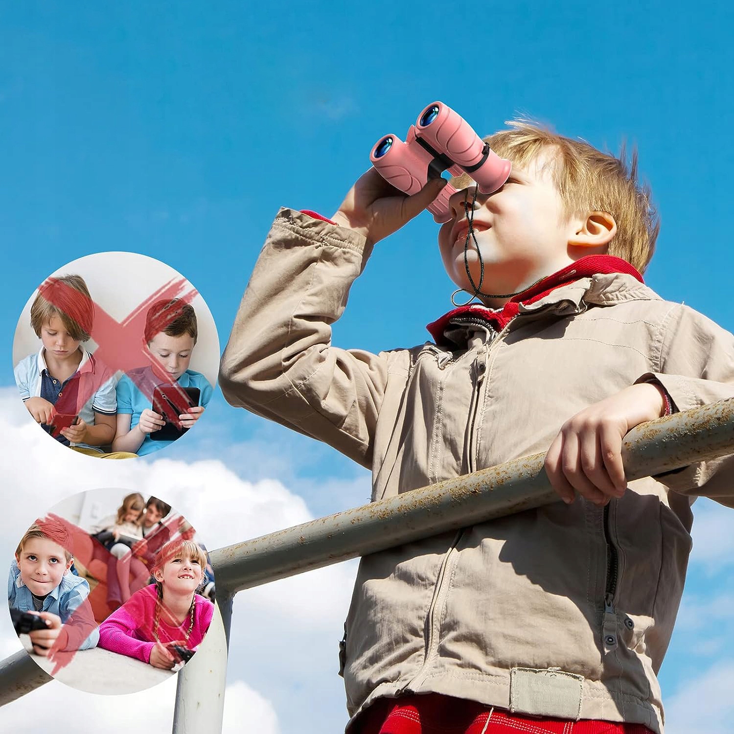 LORNETKA ZEWNĘTRZNA O WYSOKIEJ ROZDZIELCZOŚCI DLA DZIECI 8X21 Z ŚCIERECZKĄ Kod producenta 6TY0310PK717