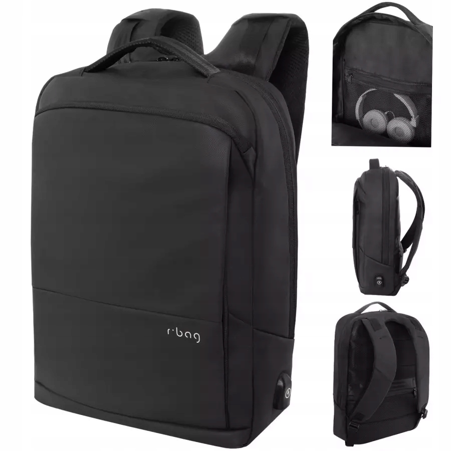 R-bag Batoh Na Notebook 13-15,6" Tablet s Usb Vector Black