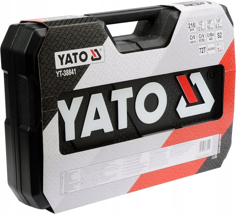 YATO YT-3884 1 ZESTAW NARZĘDZIOWY 216cz WALIZKA Rodzaj klucza nasadowy