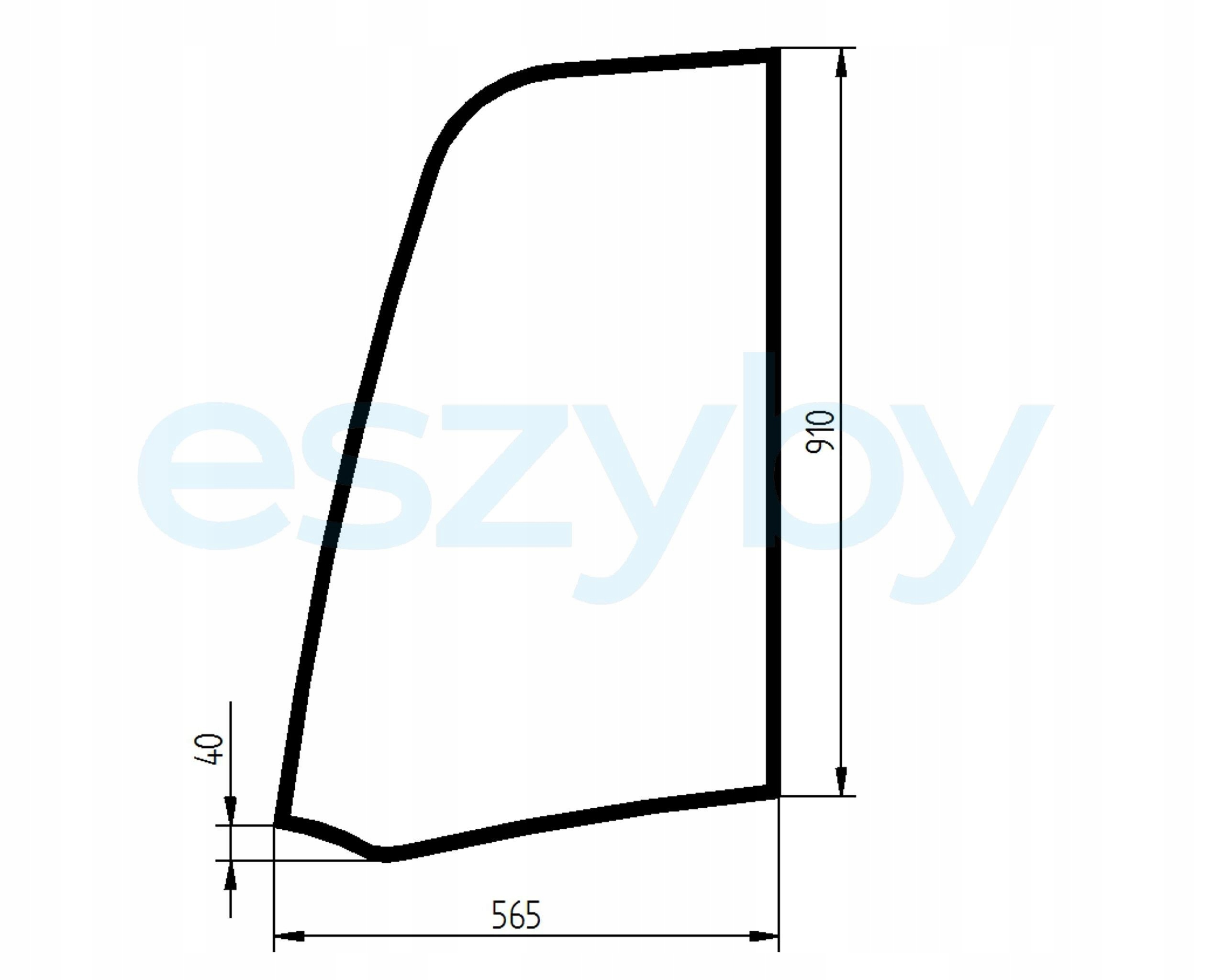 sklo minibagr Jcb horní dveře 234/00702