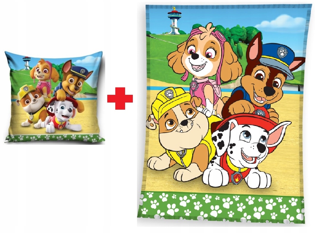 

kocyk koc polarowy poduszka Psi Patrol