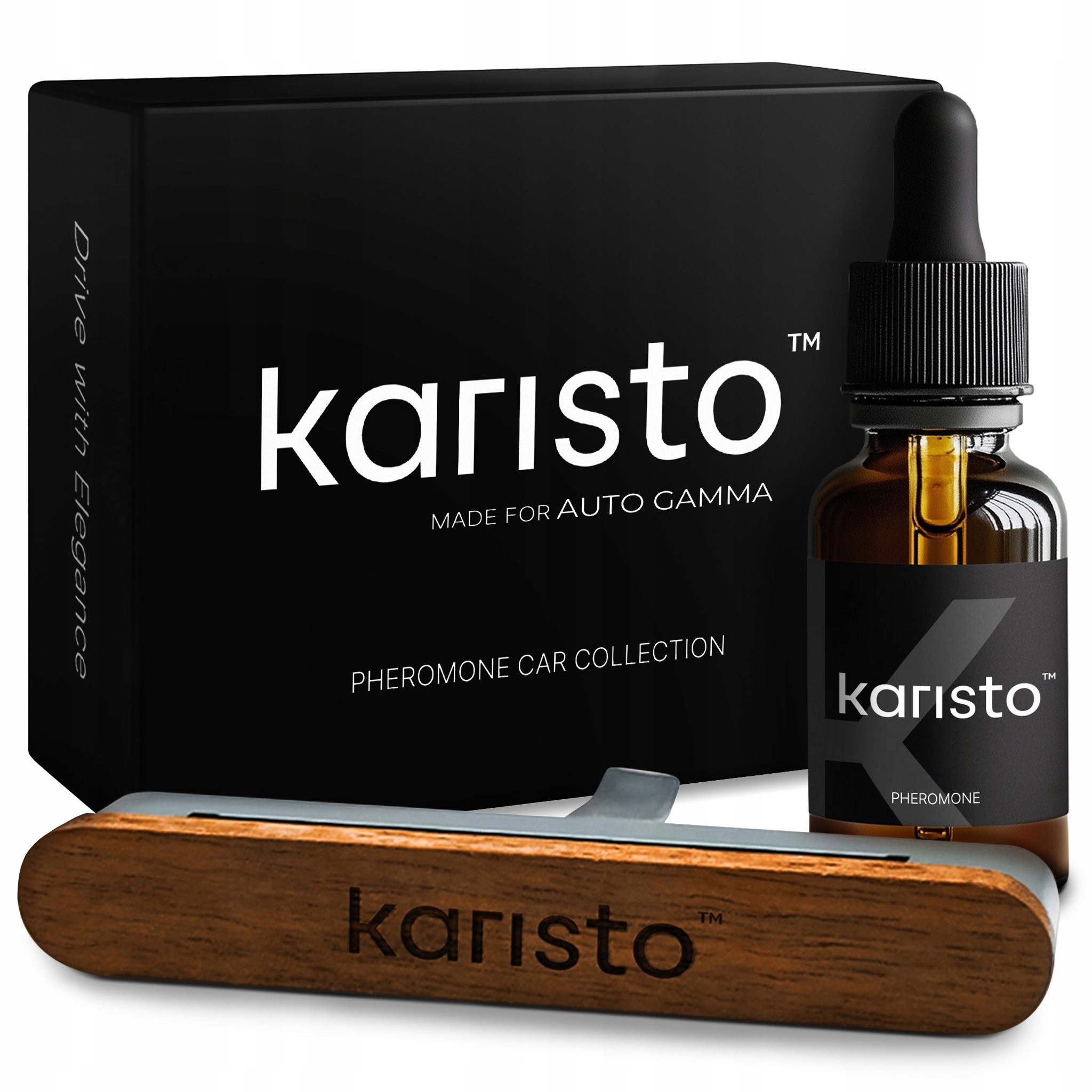 Perfumy Samochodowe Zapach do Wnętrza Auta Kratka Nawiewu Drewno Zestaw