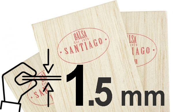 

Balsa Modelarska 1,5mm Deska Drewno Do Makiet 50cm