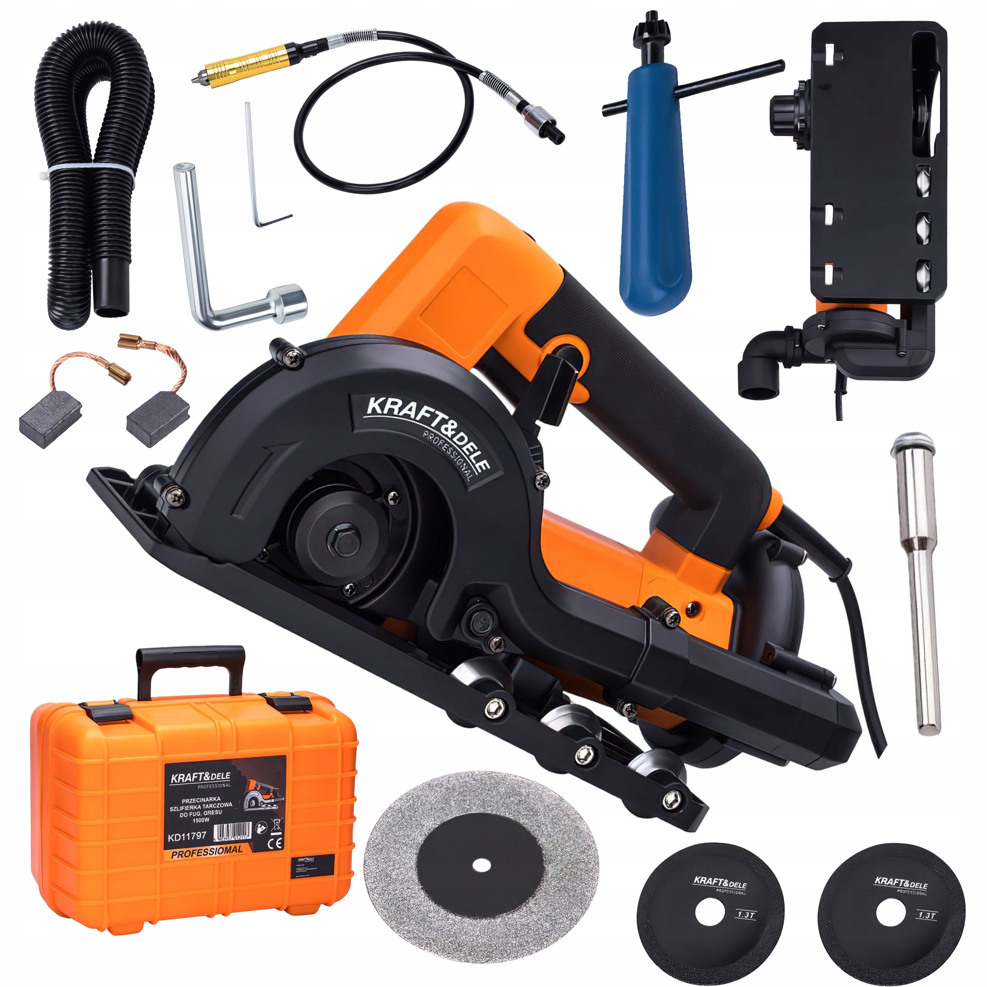 Řezačka kotoučová Slinuté Dlažby Fug 1500W 230V 9000 Rpm Kraft&Dele