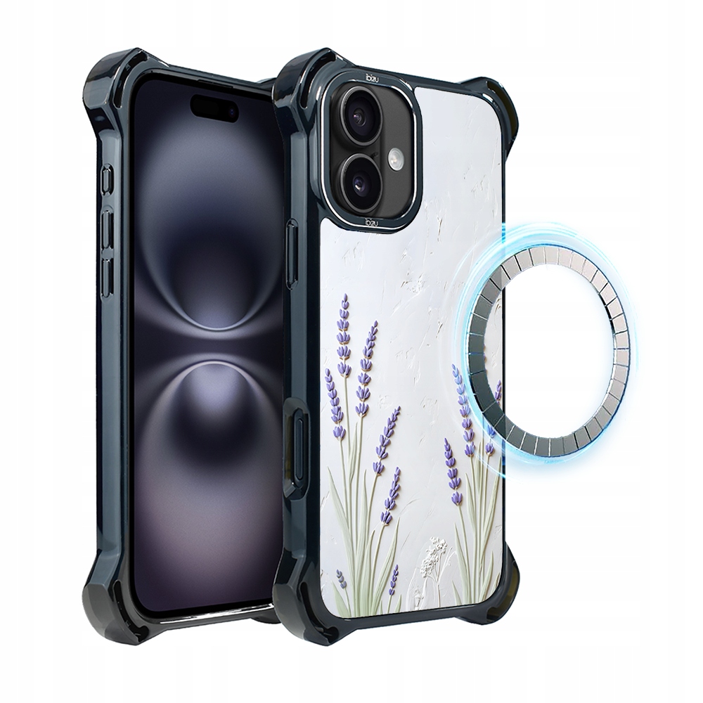 Pouzdro pro iPhone 16 Ibizu DropGuard Ultra s MagSafe, provensálská levandule