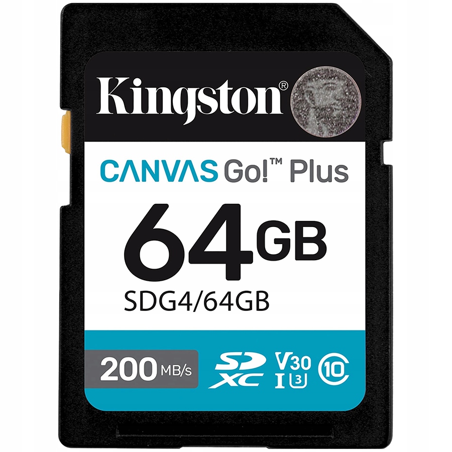 Paměťová Karta Sdxc Kingston 64GB 200MB/S Canvas Go Plus U3 V30