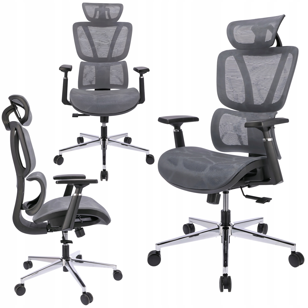 Fotel Obrotowy Ergonomiczny Regulowany Krzesło Biurowe Do Domu Biura