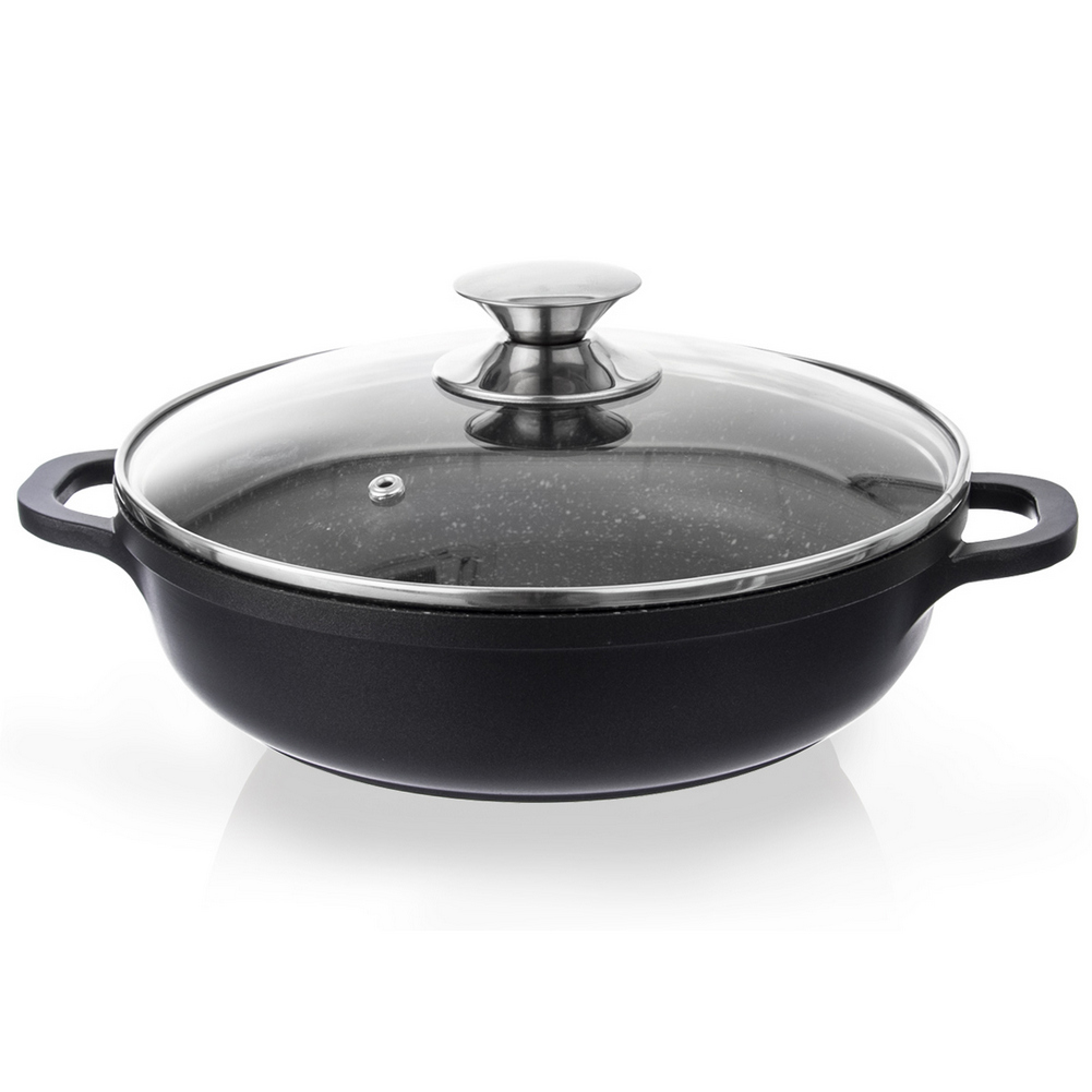 Hluboká pánev 28 cm s víkem Wok na indukci