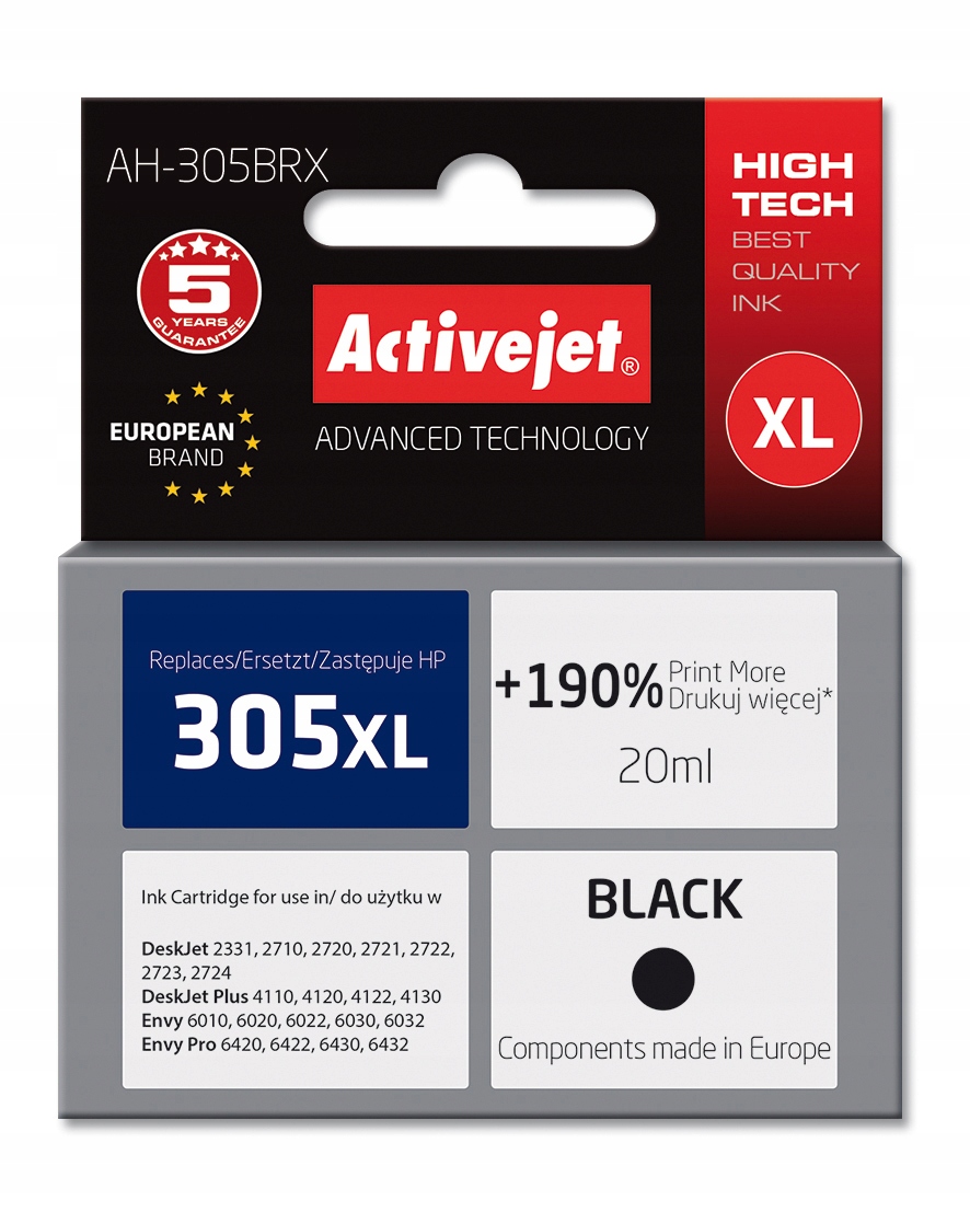 

Tusz ActiveJet AH-305BRX do Hp czarny (black)