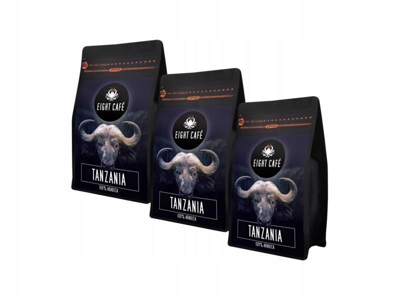 Kawa ziarnista Eight Cafe Arabica Tanzania 3 x 1kg Rzemieślnicza