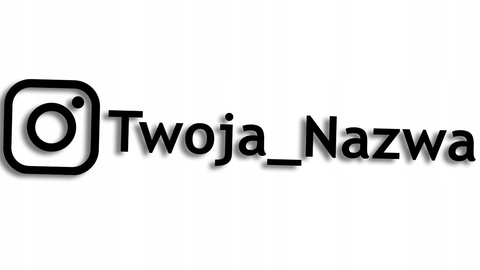 

Wycinana naklejka Instagram czarna