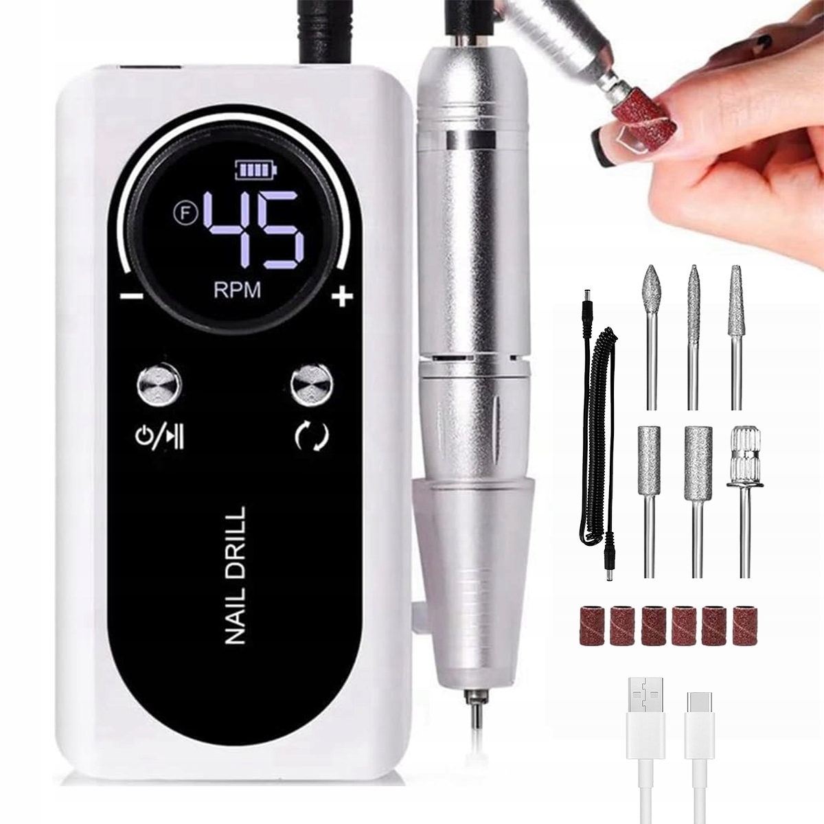 Elektrická Leštička Na Nehty, Leštička Na Nehty S Usb Konektorem