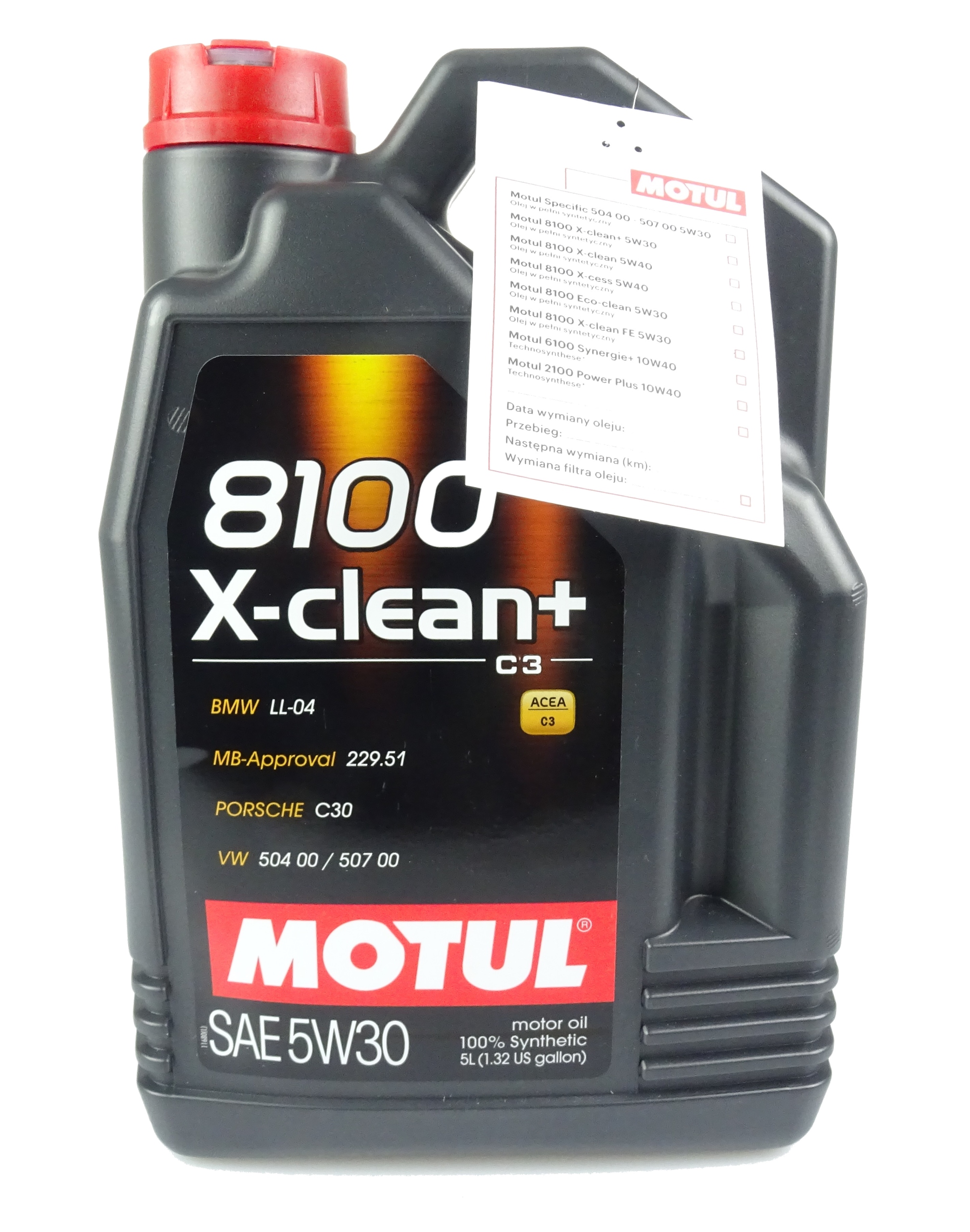 

Motul 8100 X-clean+ 5W30 5L C3 504 LL04 Zawieszka