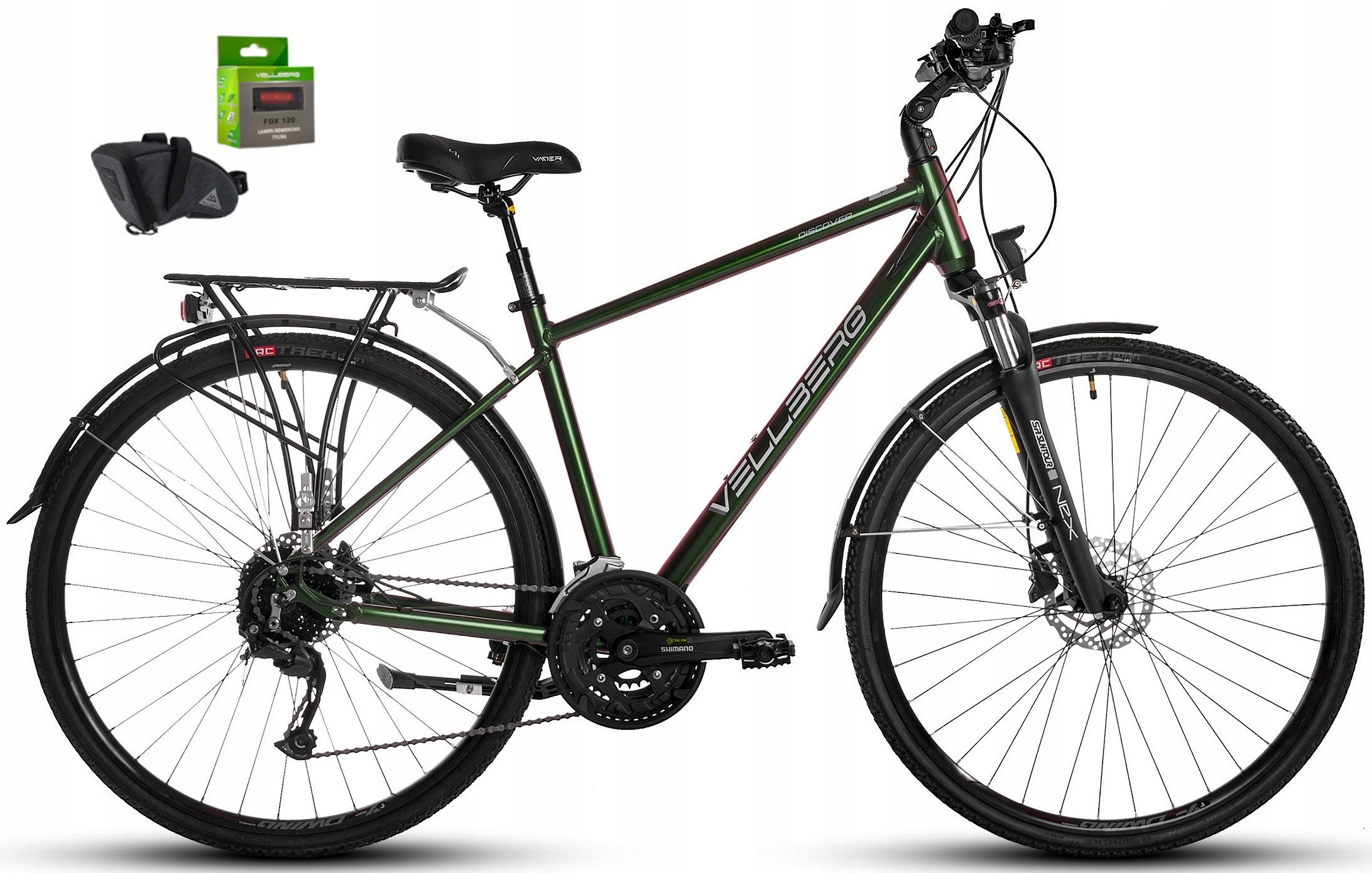 Rower Trekkingowy Męski 28 Vellberg Discover 3.0 Disc 3x9 21" Kameleon