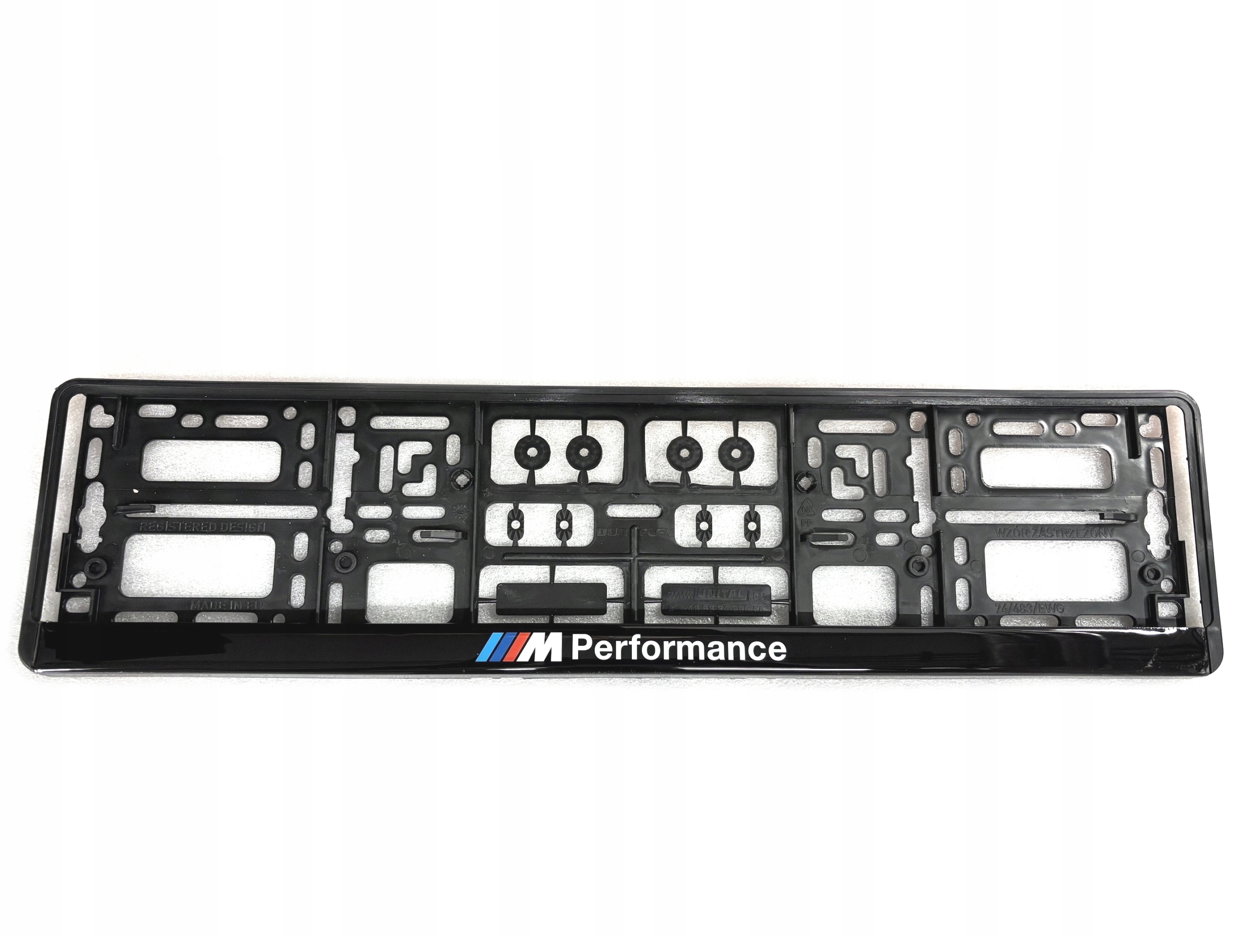2x Ramki Ramka Rejestracyjna Tablicy Żelowe Bmw M Performance Czarna